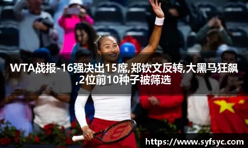 WTA战报-16强决出15席,郑钦文反转,大黑马狂飙,2位前10种子被筛选